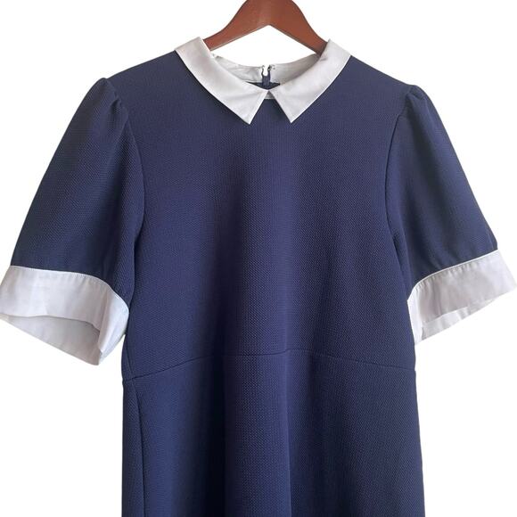 Riley & Rae Sheath Women Dress XL Textured Peterpan Collar Preppy Academia Twee - Picture 12 of 12